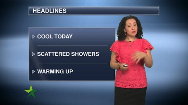 Afternoon forecast: Scattered showers, high 73