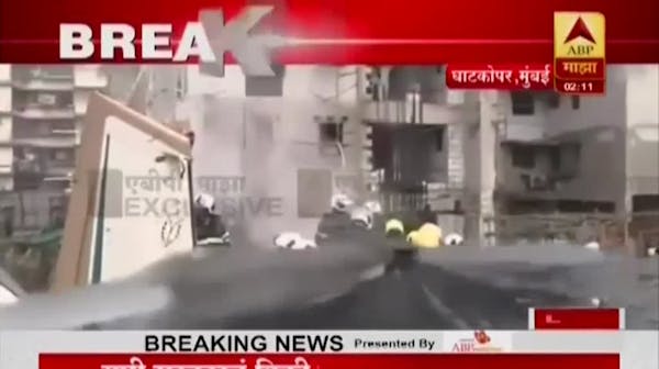 Raw: Plane crash in busy area of Mumbai