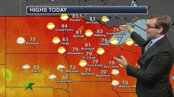 Afternoon forecast: Partly sunny, high 79