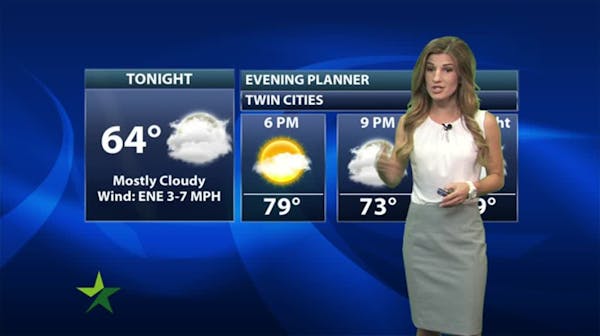 Evening forecast: Breezier conditions, cloudy skies