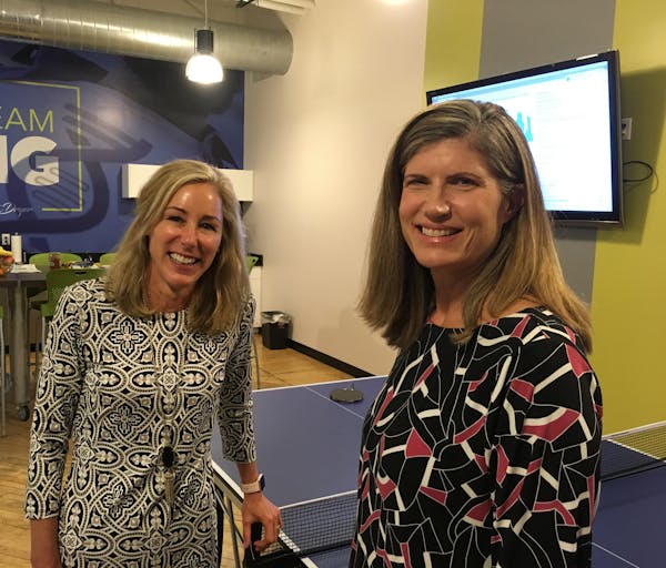 CEO Janet Dryer, left, and Colleen Kulhanek, the marketing vice president of Perforce Software of Minneapolis.