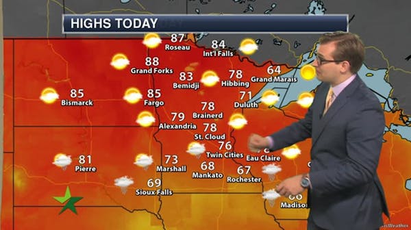 Afternoon forecast: Mostly cloudy, high 76