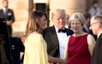 Trumps arrive at UK palace for dinner with PM May