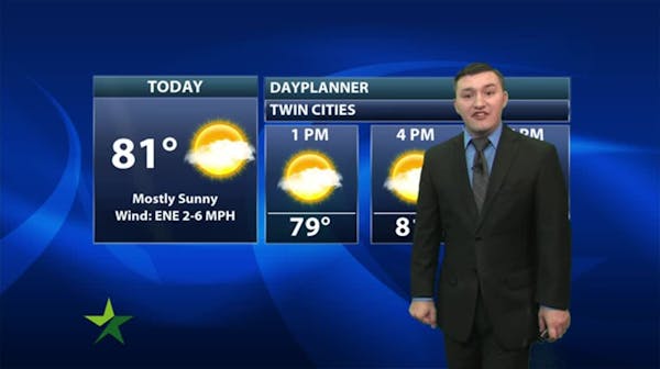 Afternoon forecast: Mostly sunny, high 81