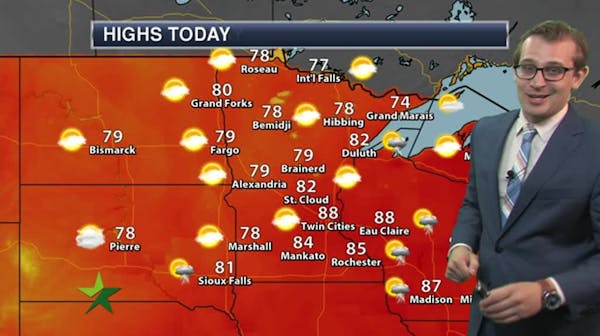 Evening forecast: Hot and muggy, highs near 90