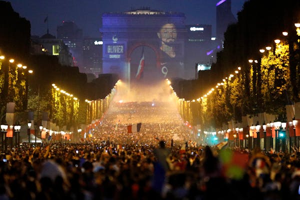 France soccer fans celebrate World Cup victory