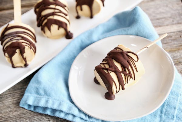 Peanut Butter Pops With Chocolate Drizzle. Photo by Robin Asbell • Special to the Star Tribune