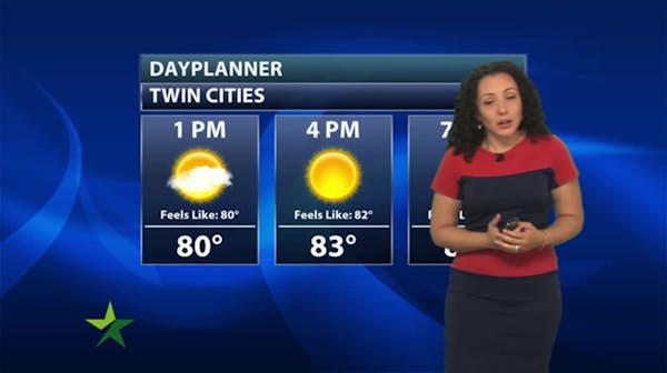 Afternoon forecast: Sunny with a high of 83