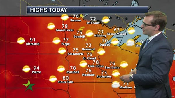 Afternoon forecast: Sun will come out, high 78