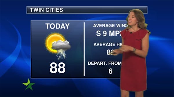 Afternoon forecast: Sticky, high of 87