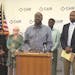 Jaylani Hussein, executive director of the Minnesota chapter of the Council on American-Islamic Relations, participated in a news conference earlier t