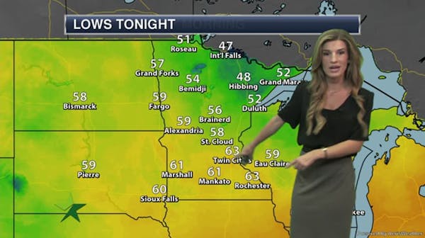 Evening forecast: Mostly clear; overnight low in mid-60s