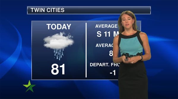 Afternoon forecast: More rain and storms, high 81