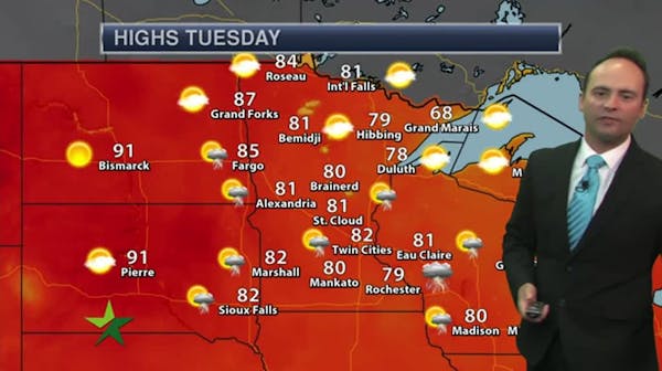 Morning forecast: Partly sunny, T-storm possible, high of 81