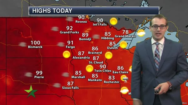 Evening forecast: Low of 70 and clear ahead of a hot weekend