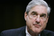 Robert Mueller on February 16, 2011, as he testifies before a Senate Intelligence Committee hearing in Washington.