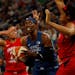 Reigning WNBA MVP Sylvia Fowles collected 26 points and 14 rebounds against the Washington Mystics at Target Center on Sunday.