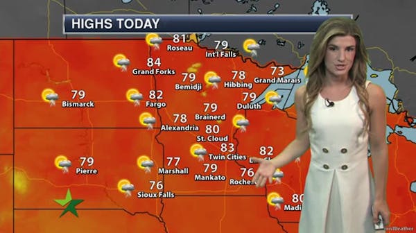 Afternoon forecast: Sunny, warming to 81