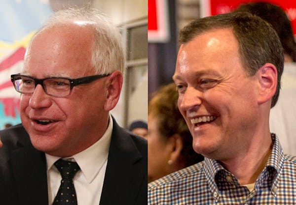 DFLer Tim Walz and Republican Jeff Johnson won their respective Minnesota gubernatorial primary races.