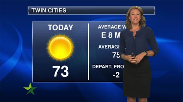 Morning forecast: Sunny and cool; high 73