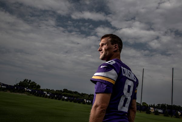 Minnesota Vikings quarterback Kirk Cousins. ] CARLOS GONZALEZ ï cgonzalez@startribune.com ñ August 8, 2018, Eagan, MN, Twin Cities Orthopedics Perfo