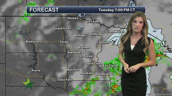 Evening forecast: Low of 54; clouds with some clearing late