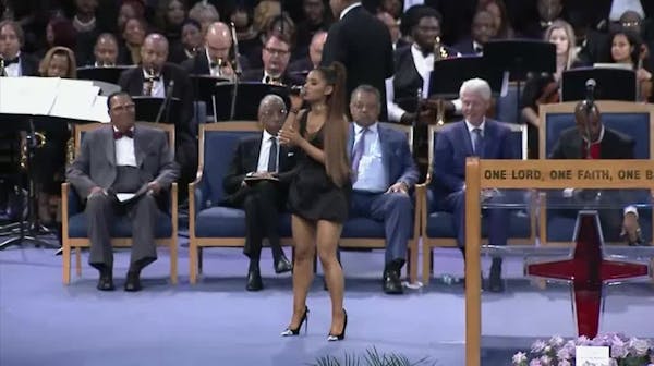 Ariana Grande and Faith Hill perform at Aretha Franklin's funeral