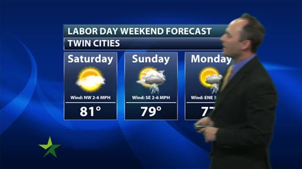 Morning forecast: High of 80; thunderstorms later