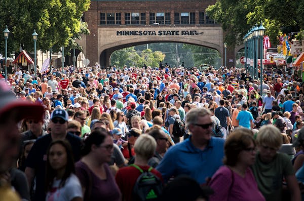 Huge crowds seen at the Minnesota State Fair.