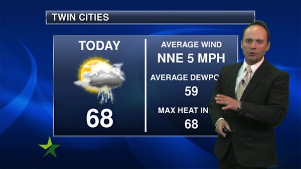 Morning forecast: Cooler, with high of 71 and showers