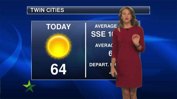 Morning forecast: Sunny and cool; high 64