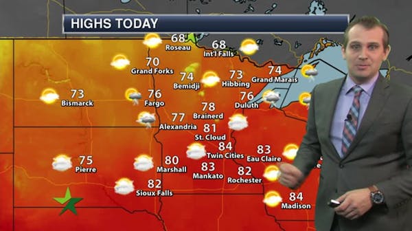 Evening forecast: Warm and muggy, low 71