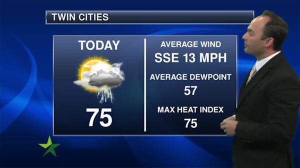 Morning forecast: Partly cloudy, high of 76, evening T-storms
