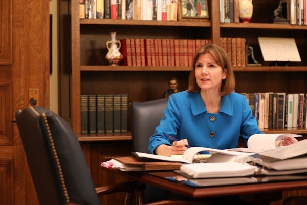 Lori Swanson, shown in a file photo when she was Minnesota Attorney General, will appear before a congressional subcommittee Tuesday along with a 3M C