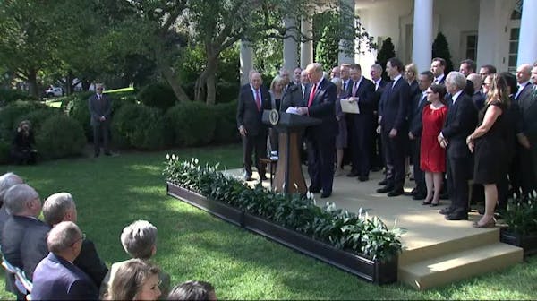 Trump celebrates new trade deal, called USMCA