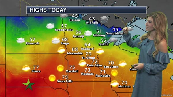 Afternoon forecast: Partly sunny, high in low 70s