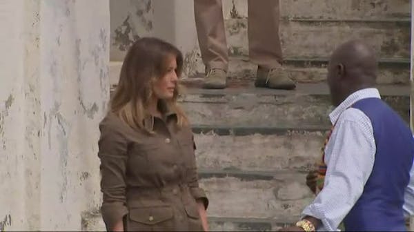 Melania Trump visits former slave facility