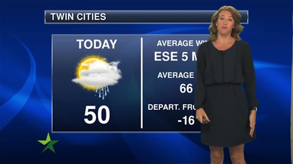 Morning forecast: Cloudy and cool; high 50