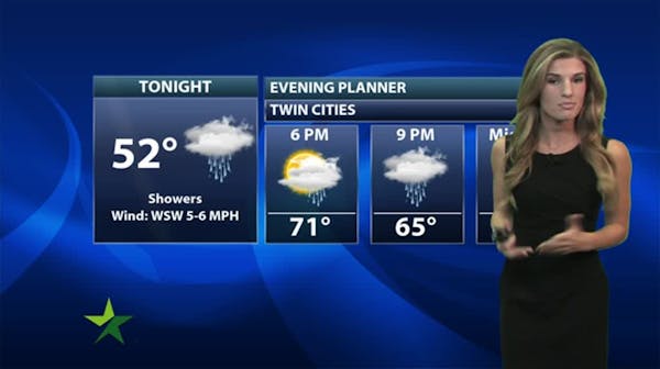 Evening forecast:Cold front brings rain with it