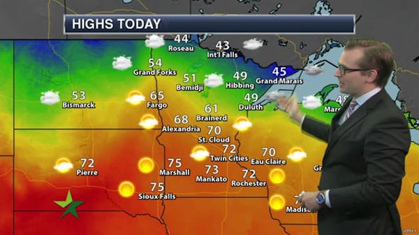 Evening forecast: Clouds cut state in half, varying temps across
