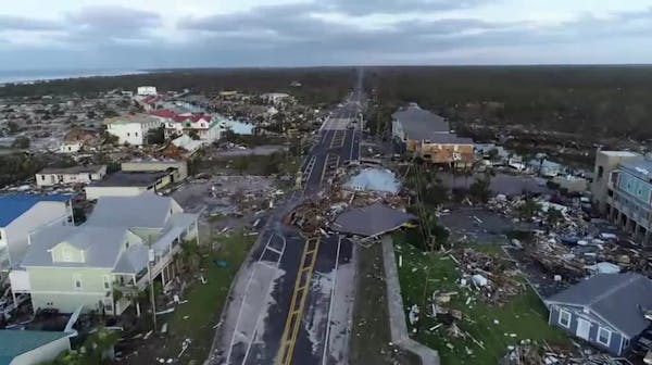 Watch drone video of devastation left in Mexico Beach