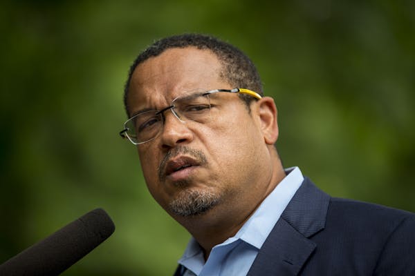 Rep. Keith Ellison at a press conference in August 2018.
