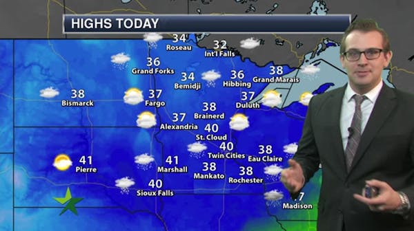 Afternoon forecast: Snow ending; high of 41