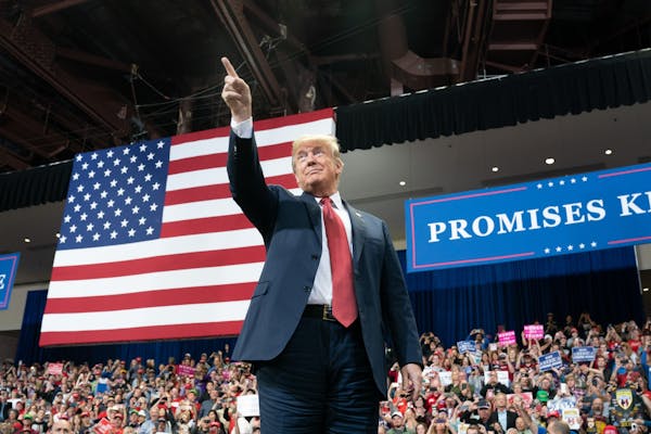 President Donald Trump visited Rochester in October 2018 with a rally at Mayo Civic Center.