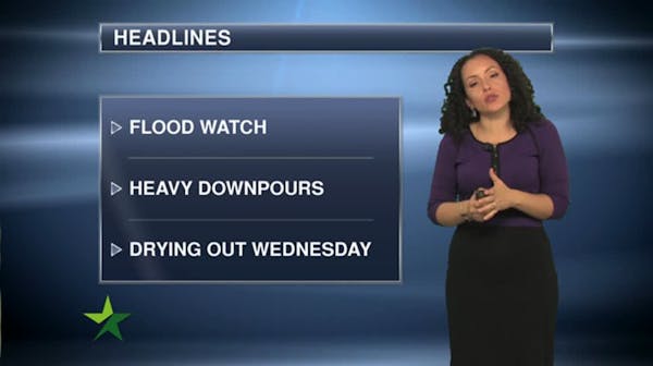 Evening forecast: Low of 49; periods of rain and thunderstorm possible