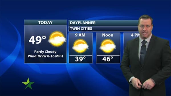 Morning forecast: Breezy with a high of 50