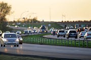 Evening rush hour on Hwy. 10 in Coon Rapids (2016).