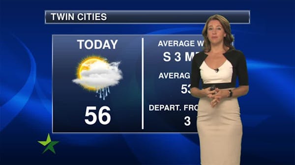 Afternoon forecast: Mostly cloudy, high 56; rain tonight