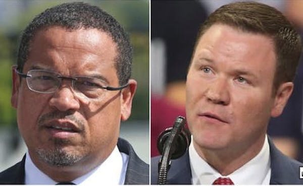 Attorney general candidates: Democratic U.S. Rep. Keith Ellison (left) and Republican Doug Wardlow