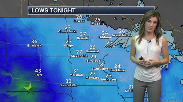 Evening forecast: Low of 32; clear with more cold air